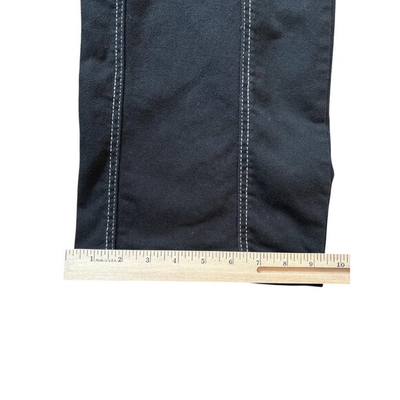 Madden NYC Pants Womens Large Black Cargo Utility Wide Leg Contrast Stitch - Picture 6 of 10